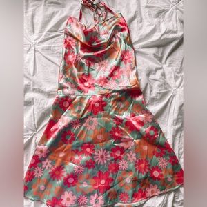 Floral Backless Dress